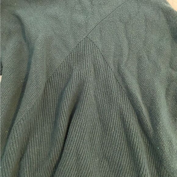 Talbots size 3Xp Dark Evergreen Ribbed Turtleneck Flowy Wool Blend Sweater - Picture 7 of 10